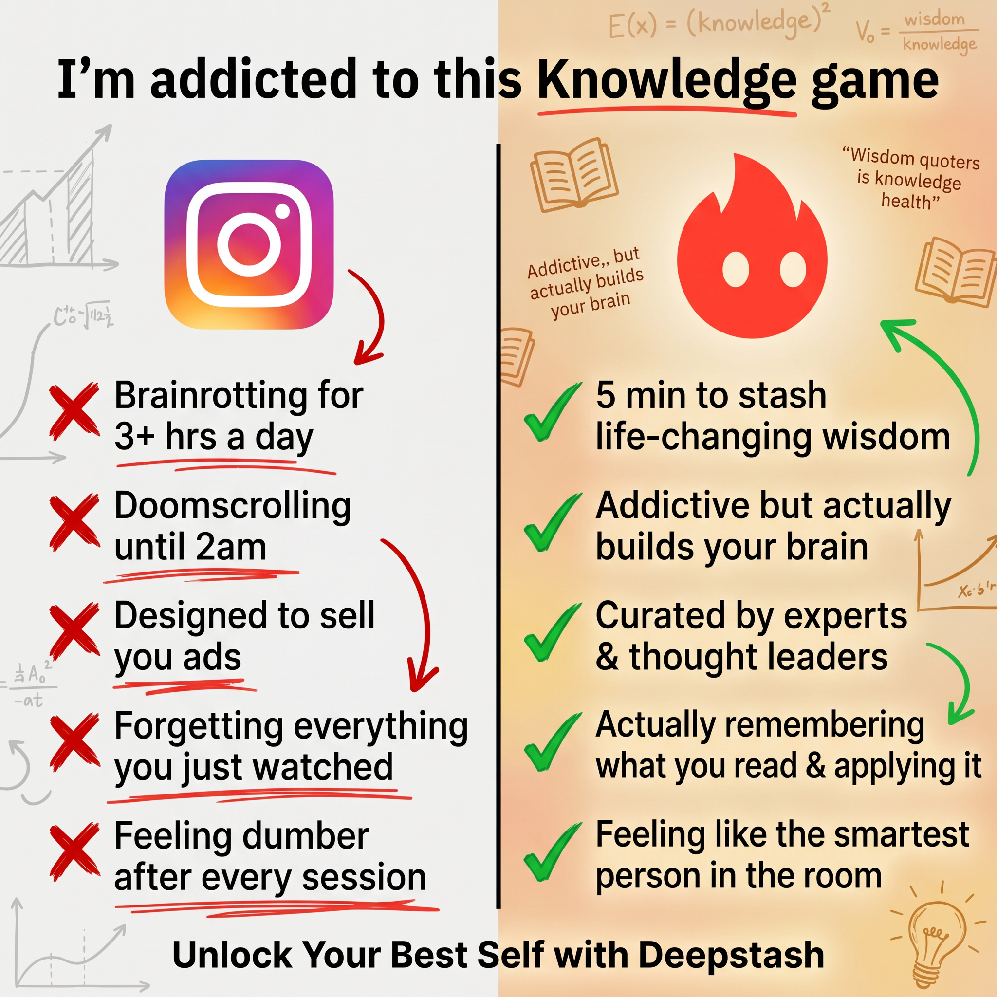 Deepstash Facebook ad