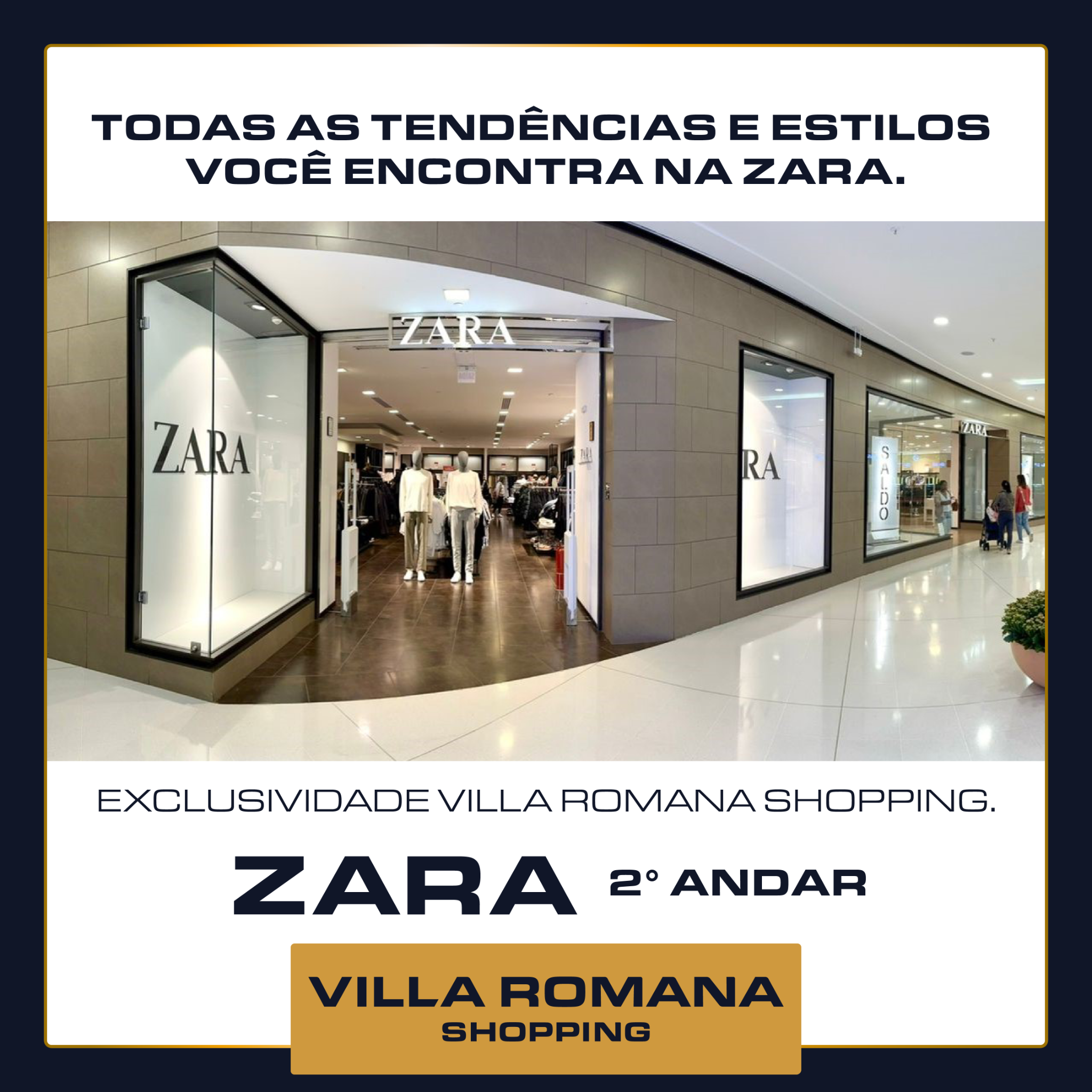 Villa Romana Shopping Facebook ad: ¡El único ZARA en Florianópolis está aquí, en…