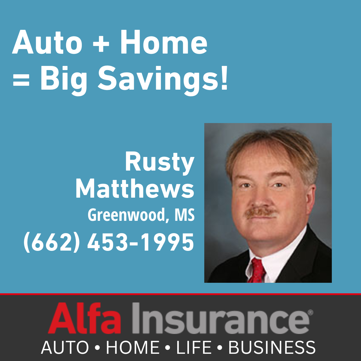 Alfa Insurance Greenwood - Rusty Matthews Facebook ad: Rusty Matthews - Greenwood, MS | Alfa Insurance