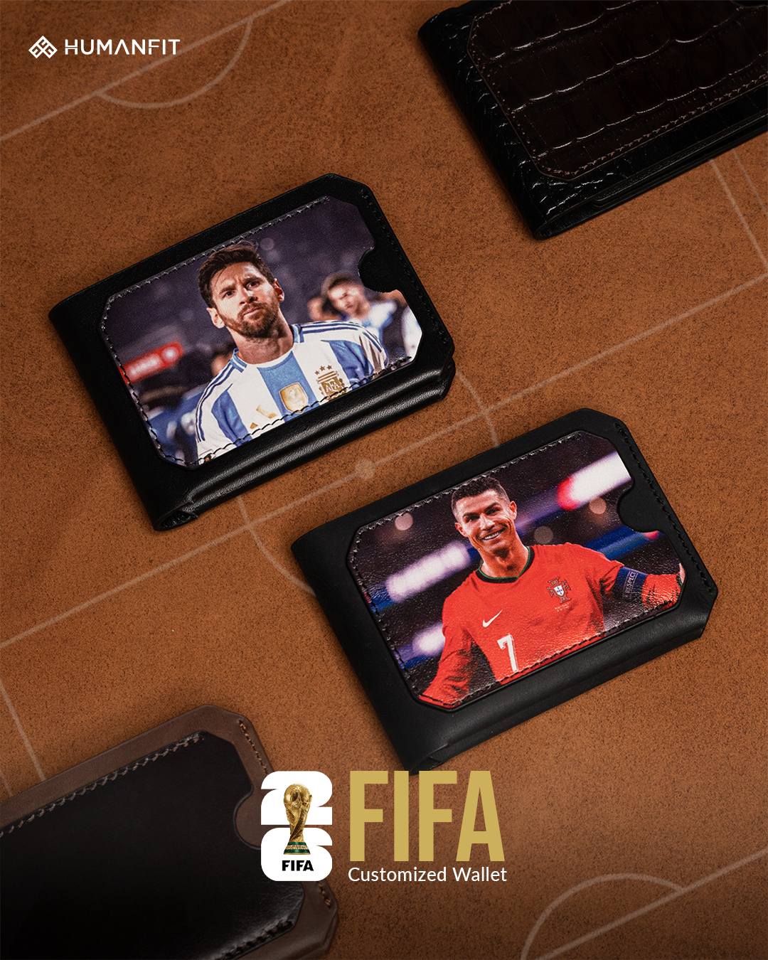 Human Fit Facebook ad: FIFA Custom Wallet - Order Yours Now!