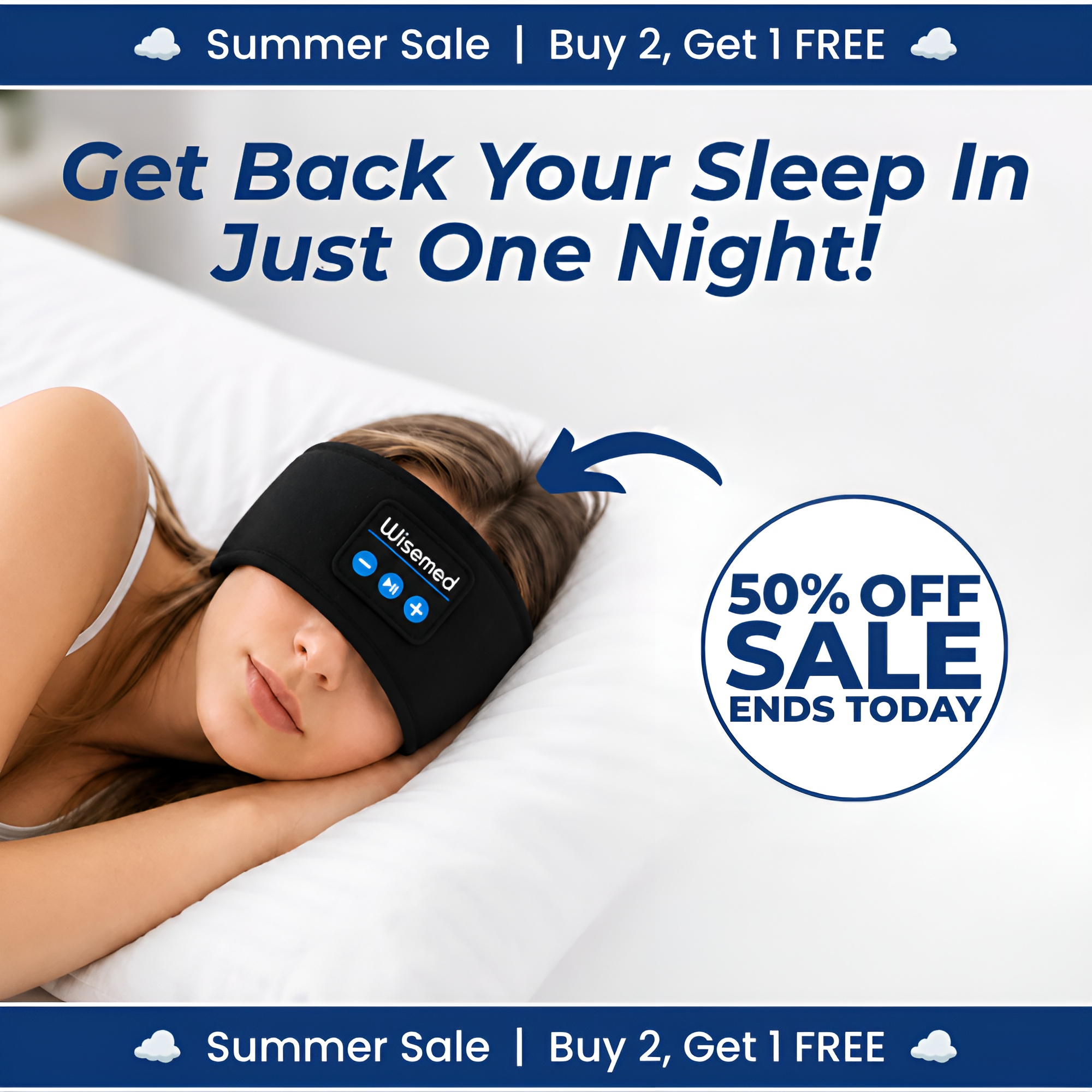 Wisemed Facebook ad: Stop Struggling With Sleepless Nights!