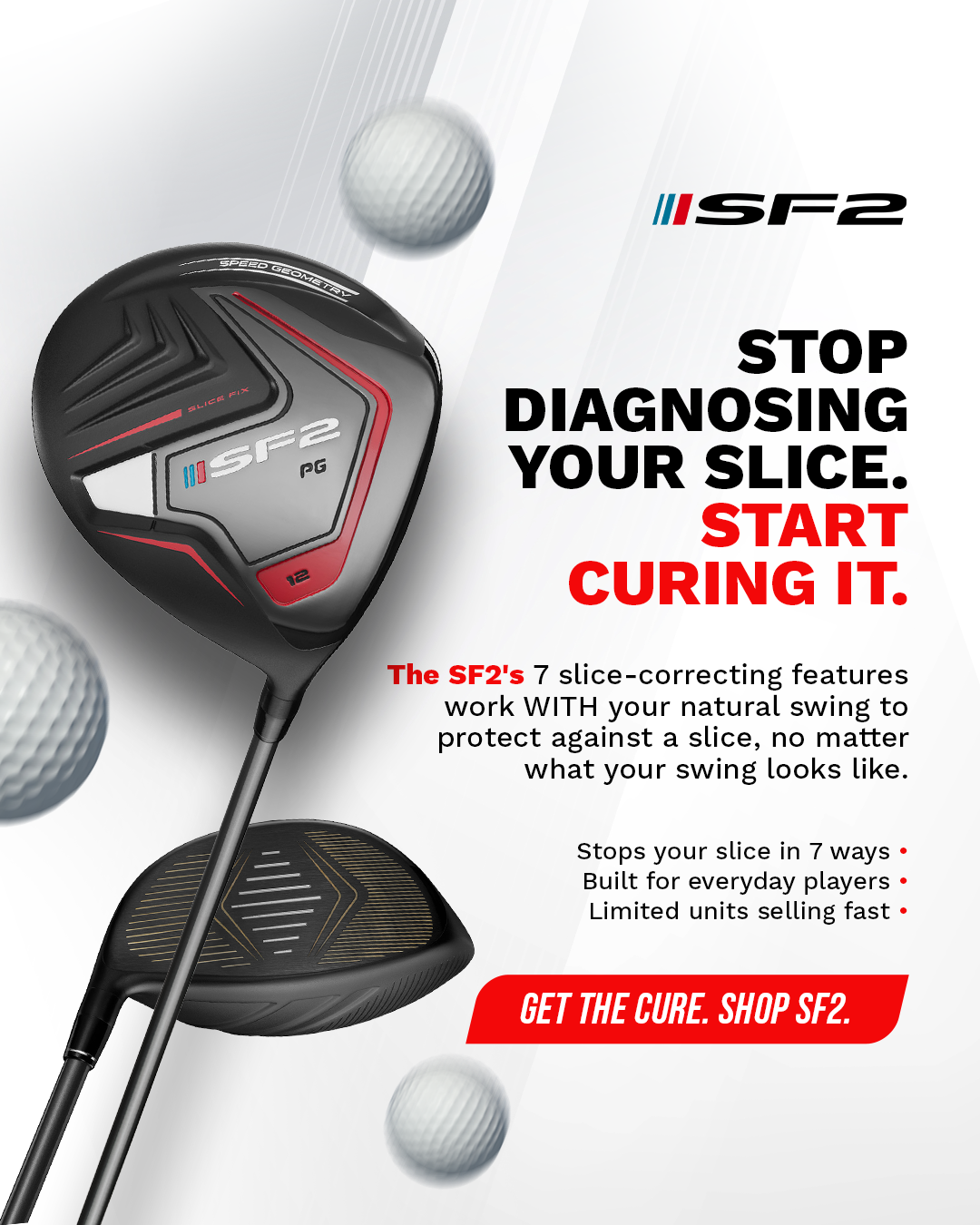 Performance Golf Facebook ad
