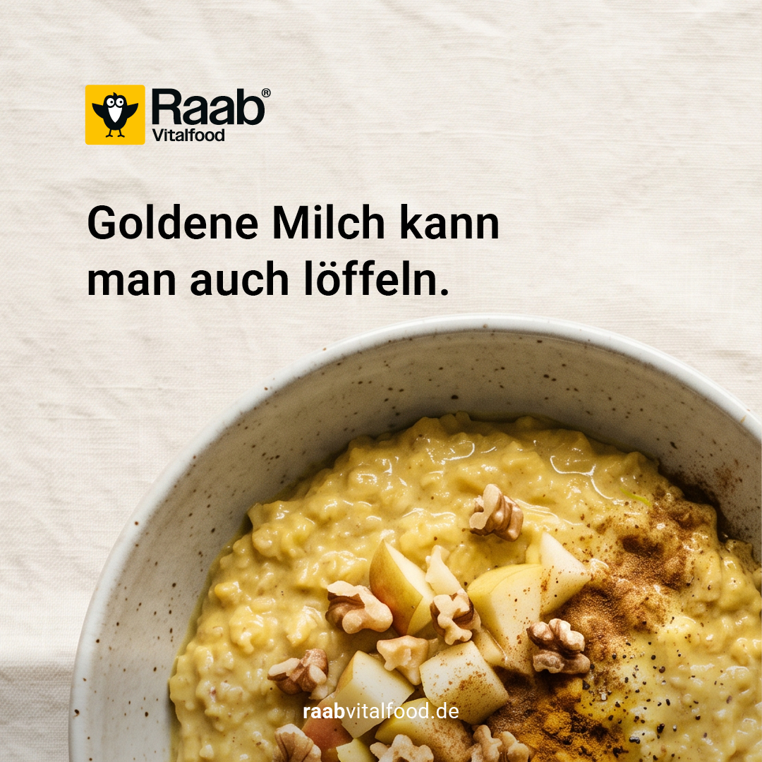 Raab Vitalfood Facebook ad: Bio Goldene Milch Pulver