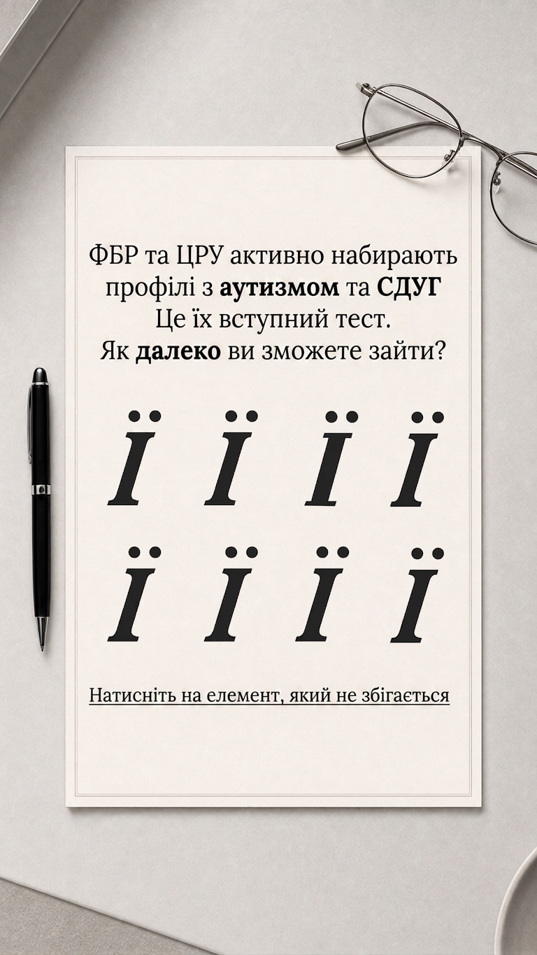 International Brain Test Facebook ad