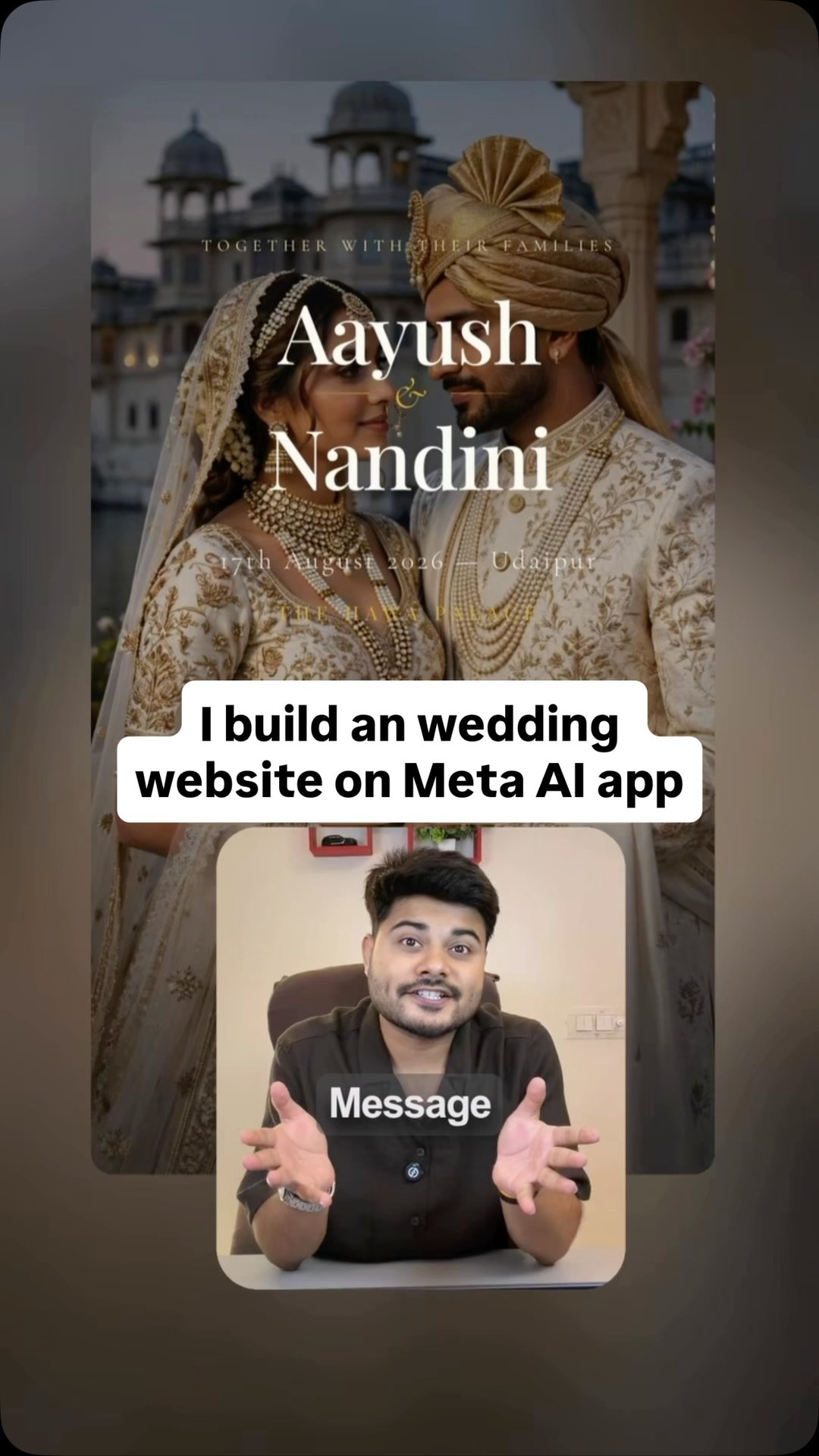 theroshankrishna Facebook ad: Prompt in pinned comment I think every wedding…