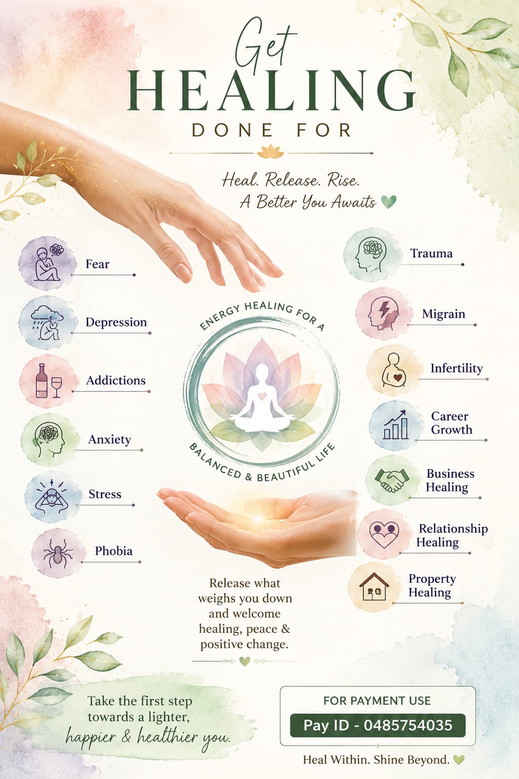 Aura Read Facebook ad: Release • Heal • Transform