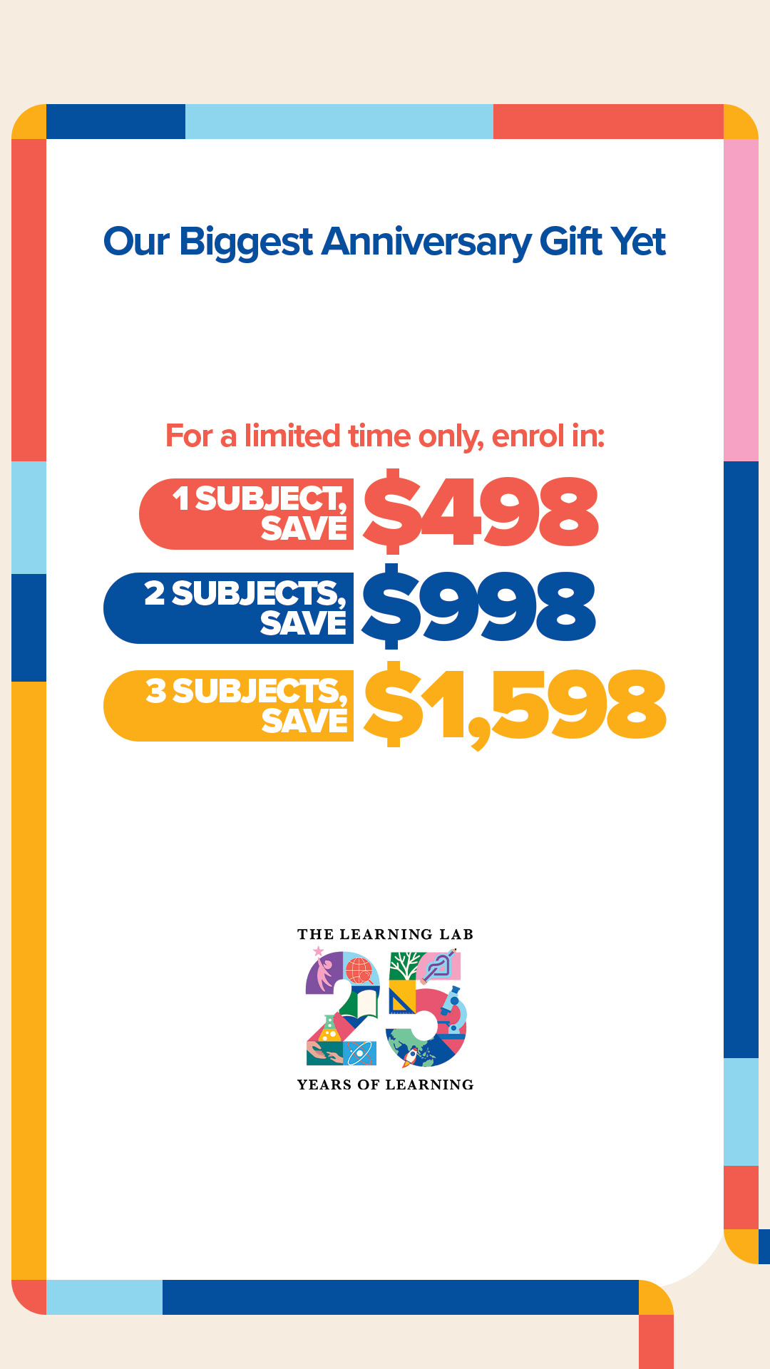The Learning Lab Facebook ad from May 19, 2026
