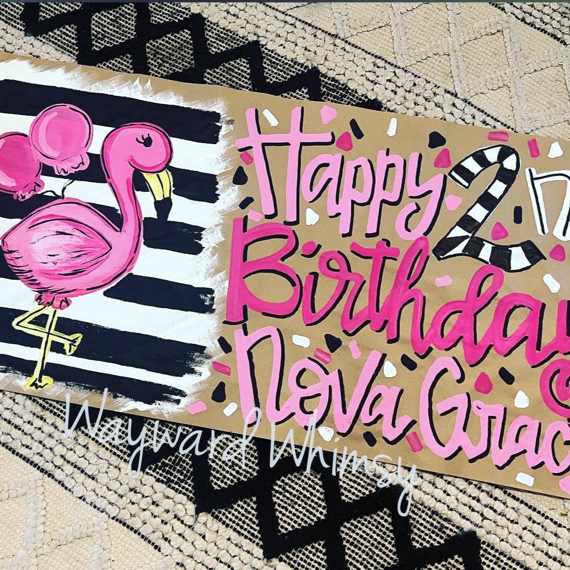 Wayward Whimsy Facebook ad: Personalized & Customized Artwork, Door hangers, party…