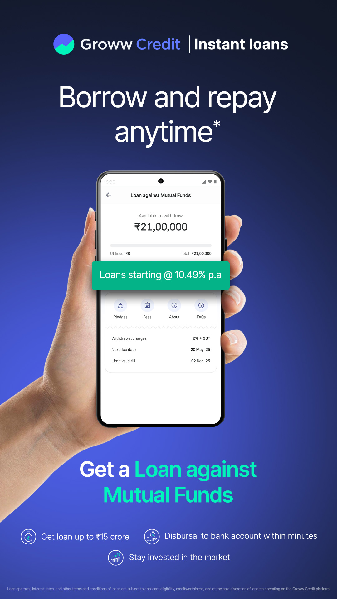Groww Credit  Facebook ad