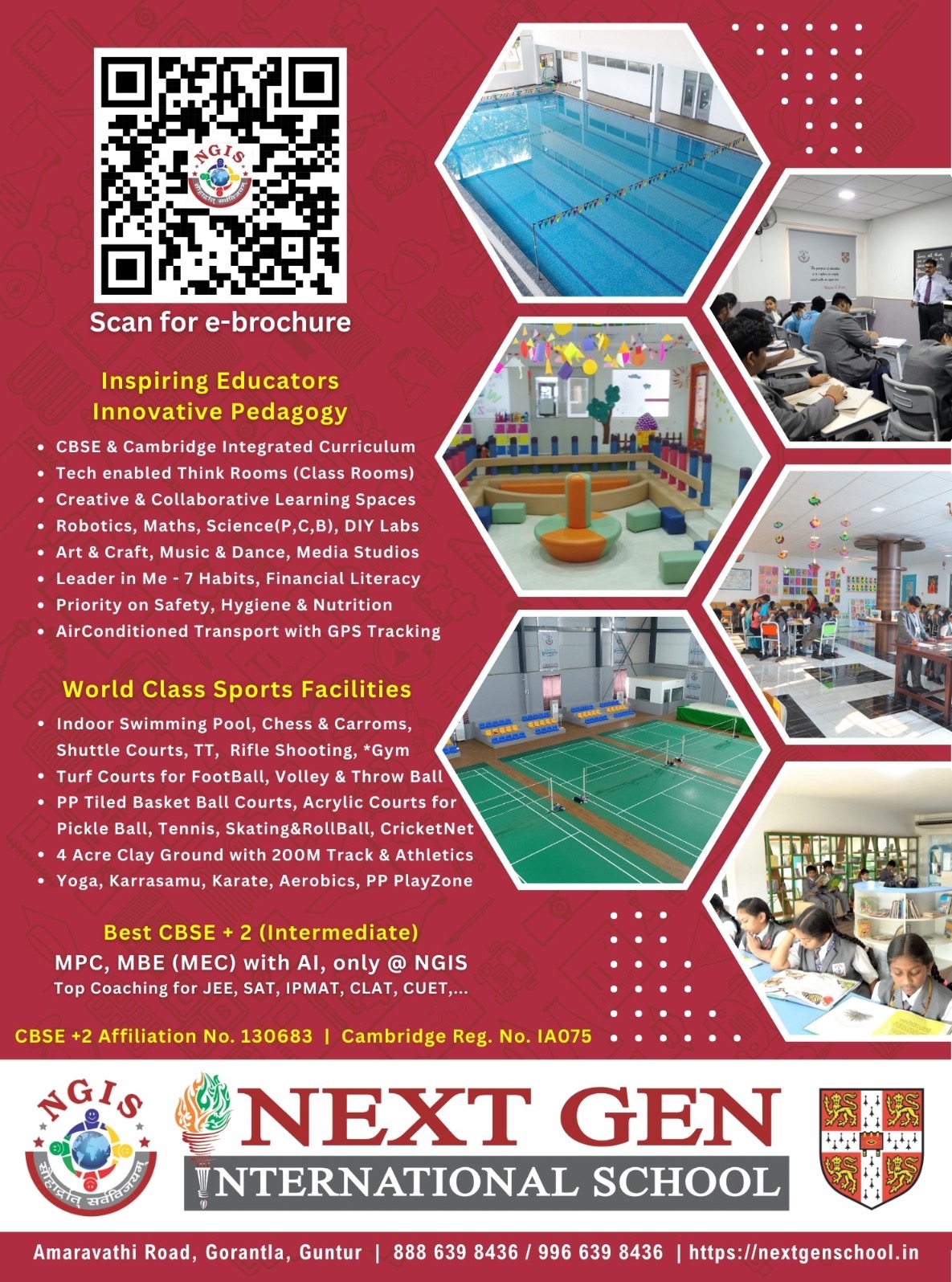 NextGen International Schools Facebook ad: Awarded No.1 in Guntur by all reputed organisations…