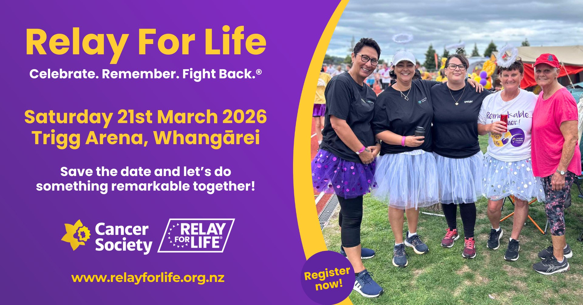 Cancer Society Northland Facebook ad: Relay for Life - Whangārei