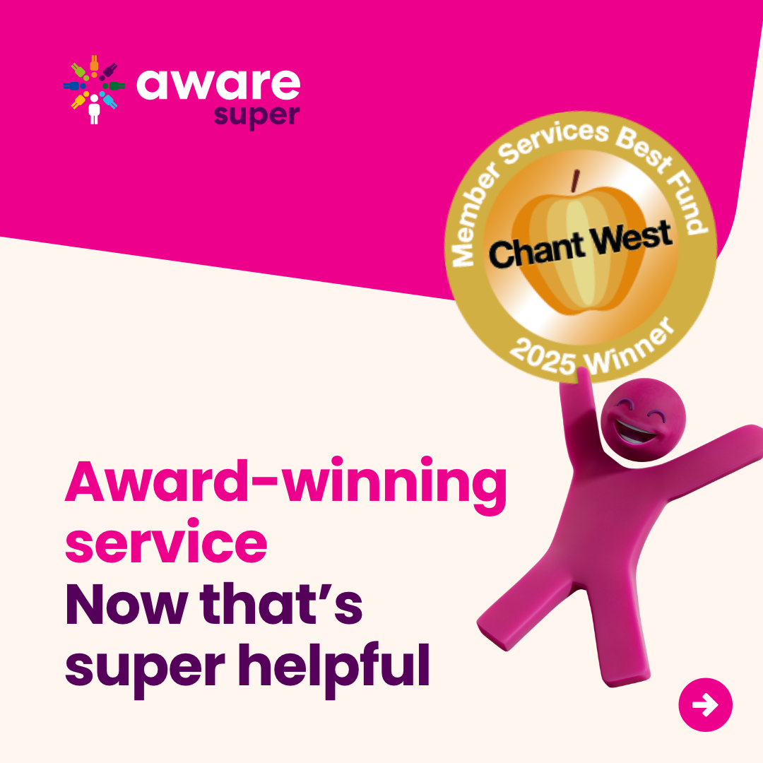 Aware Super Facebook ad