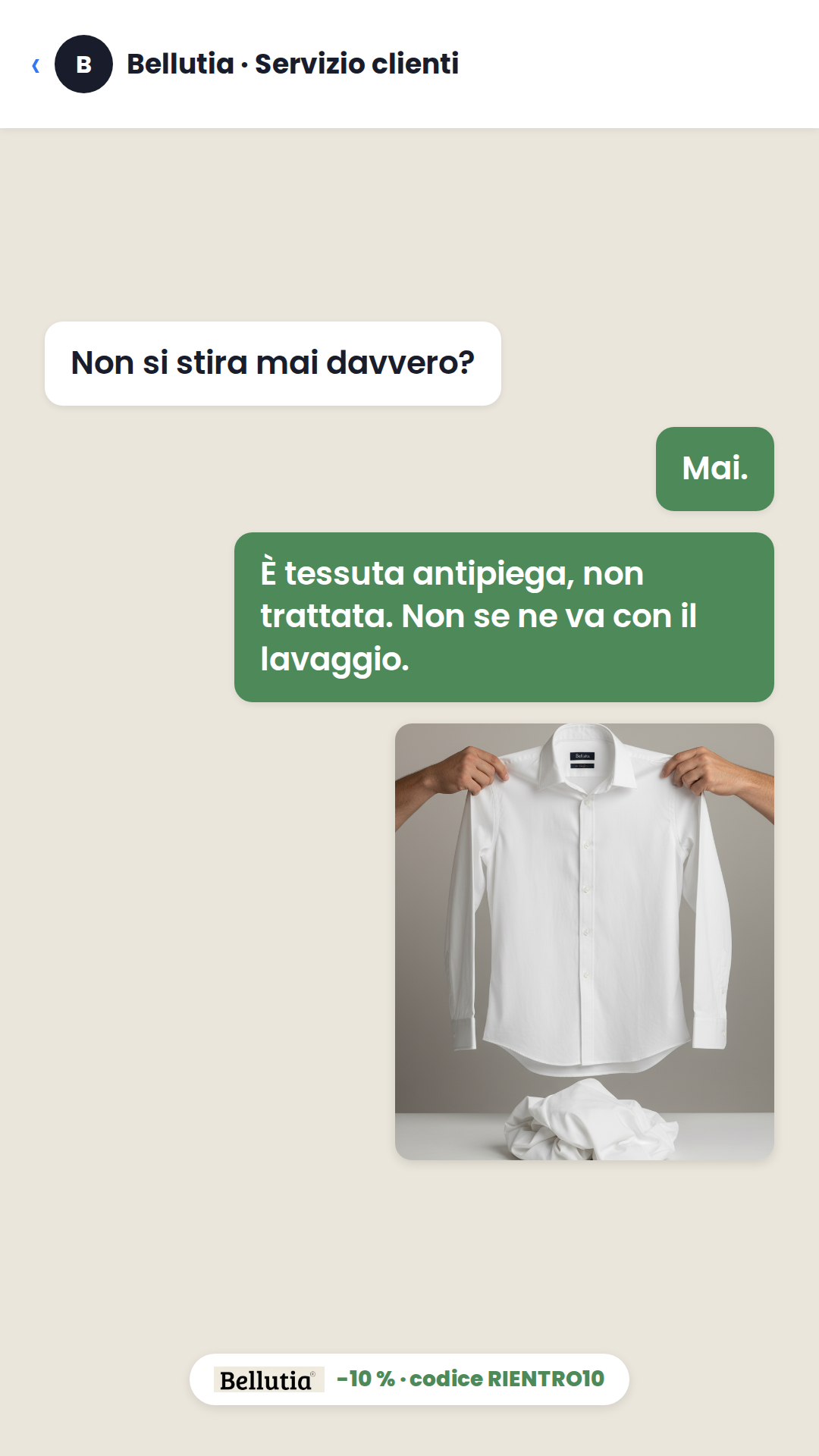 Bellutia Italia Facebook ad