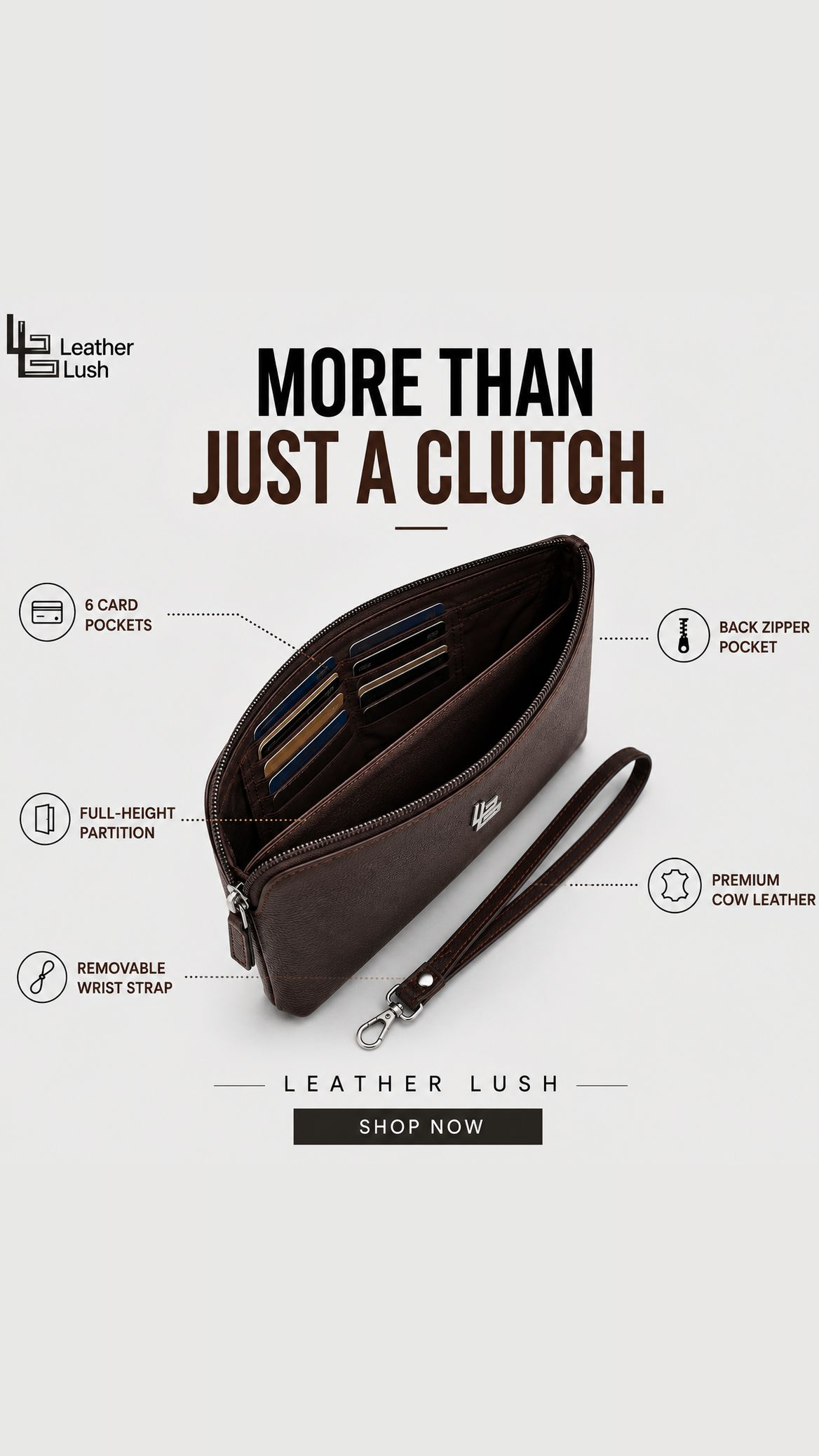 LeatherLush.com Facebook ad: ๐๐ซ๐๐ฆ๐ข๐ฎ๐ฆ ๐๐๐ง๐ฎ๐ข๐ง๐ ๐๐๐๐ญ๐ก๐๐ซโฆ