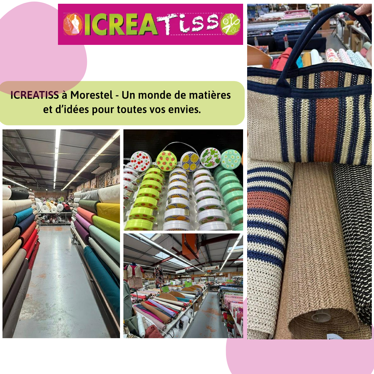 Magasin Icreatiss Morestel Facebook ad: Icréatiss Morestel - Vente de tissus (adresse, horaires…