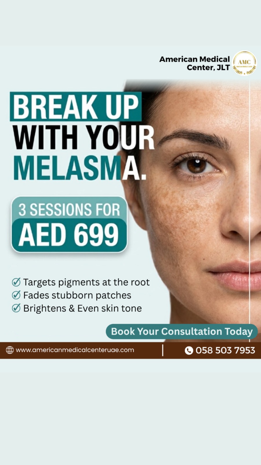 American Medical Centre/JLT Facebook ad