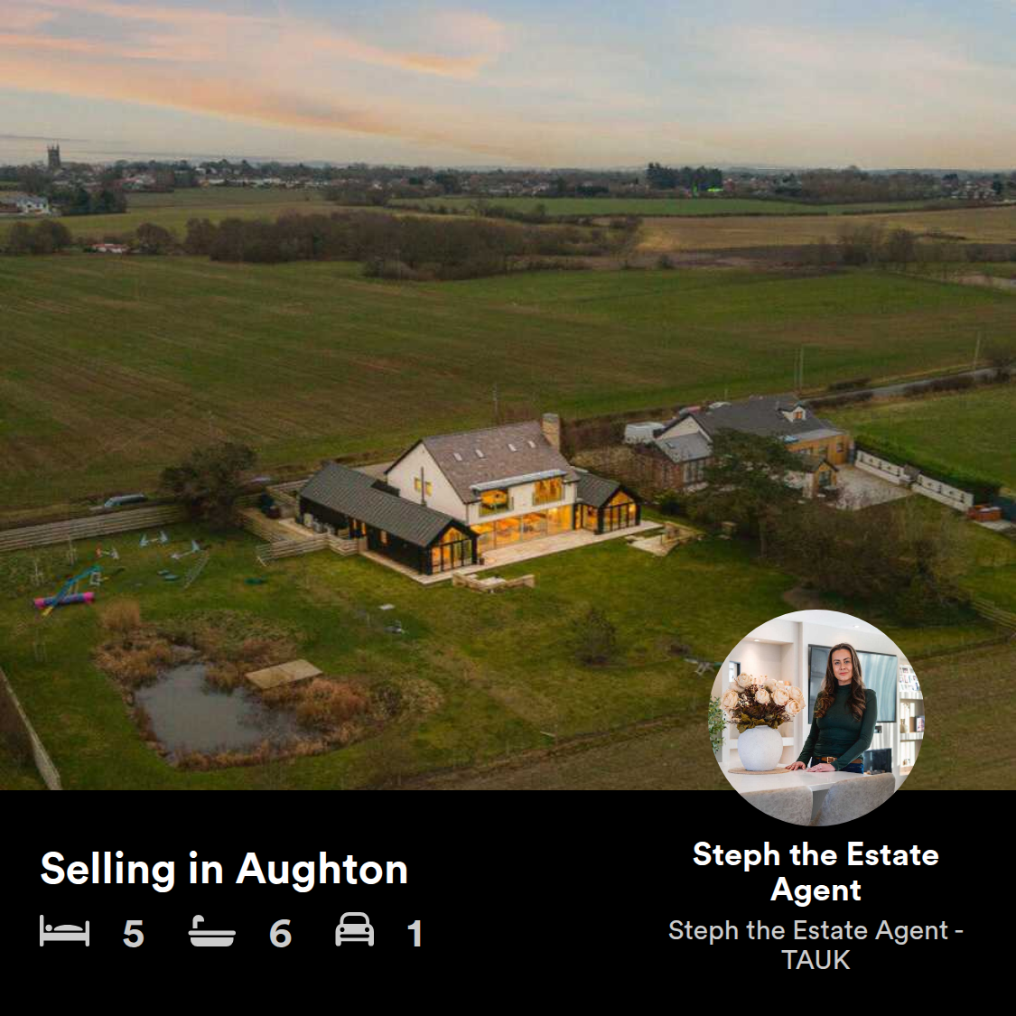 Steph the Estate Agent Facebook ad: Award Winning Five Bedroom Country Home In Aughton…