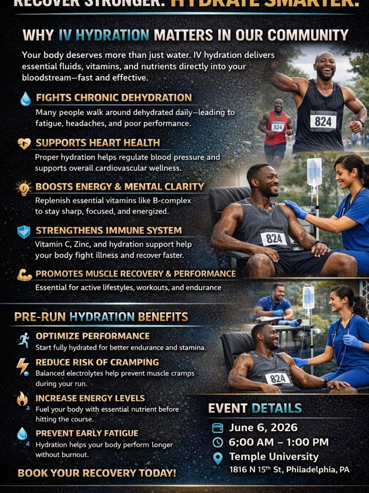 Hydrate 360 Mobile IV Therapy Facebook ad: It’s time to prioritize YOUR health.