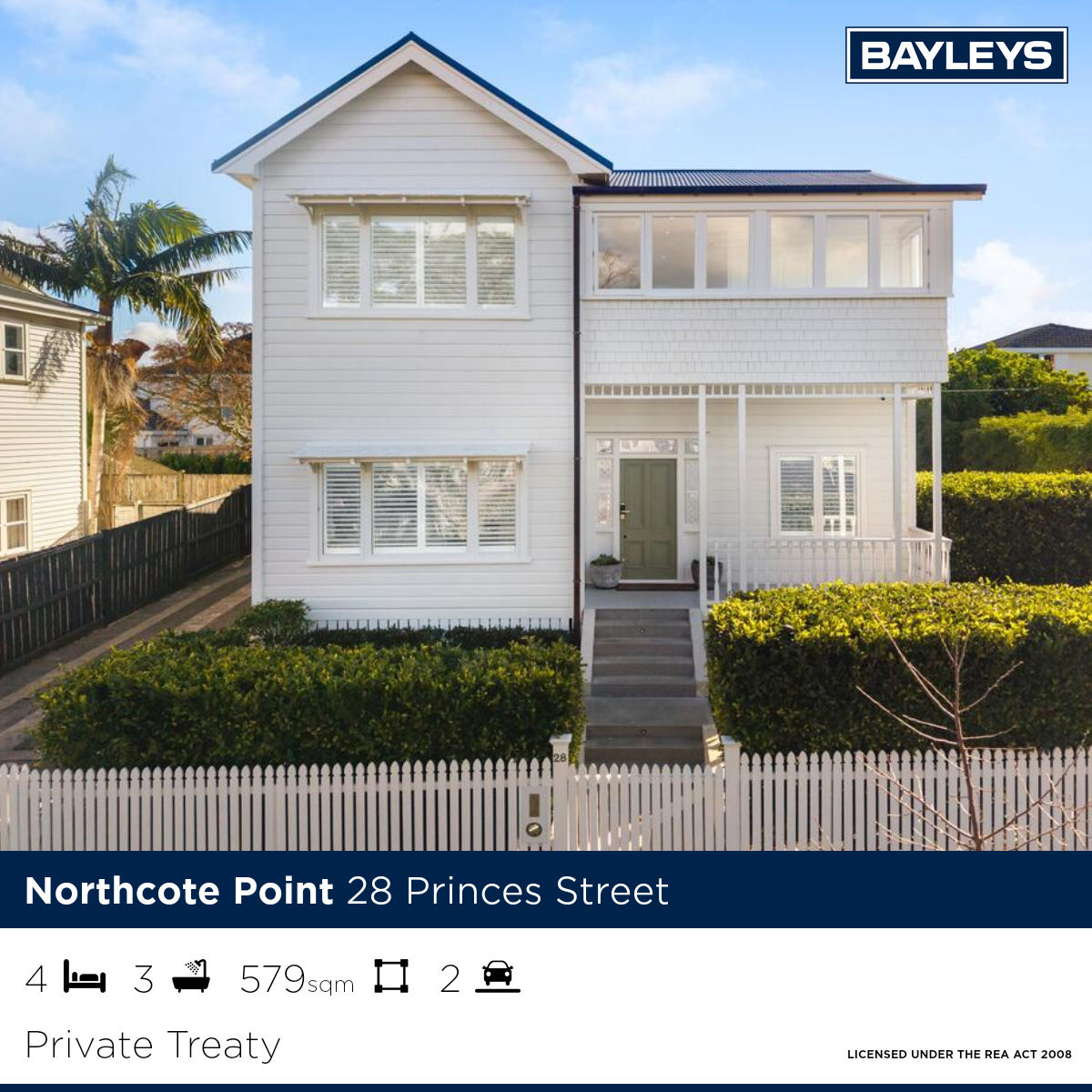 Bayleys Real Estate Ponsonby Facebook ad: Gracious villa, exceptional lifestyle