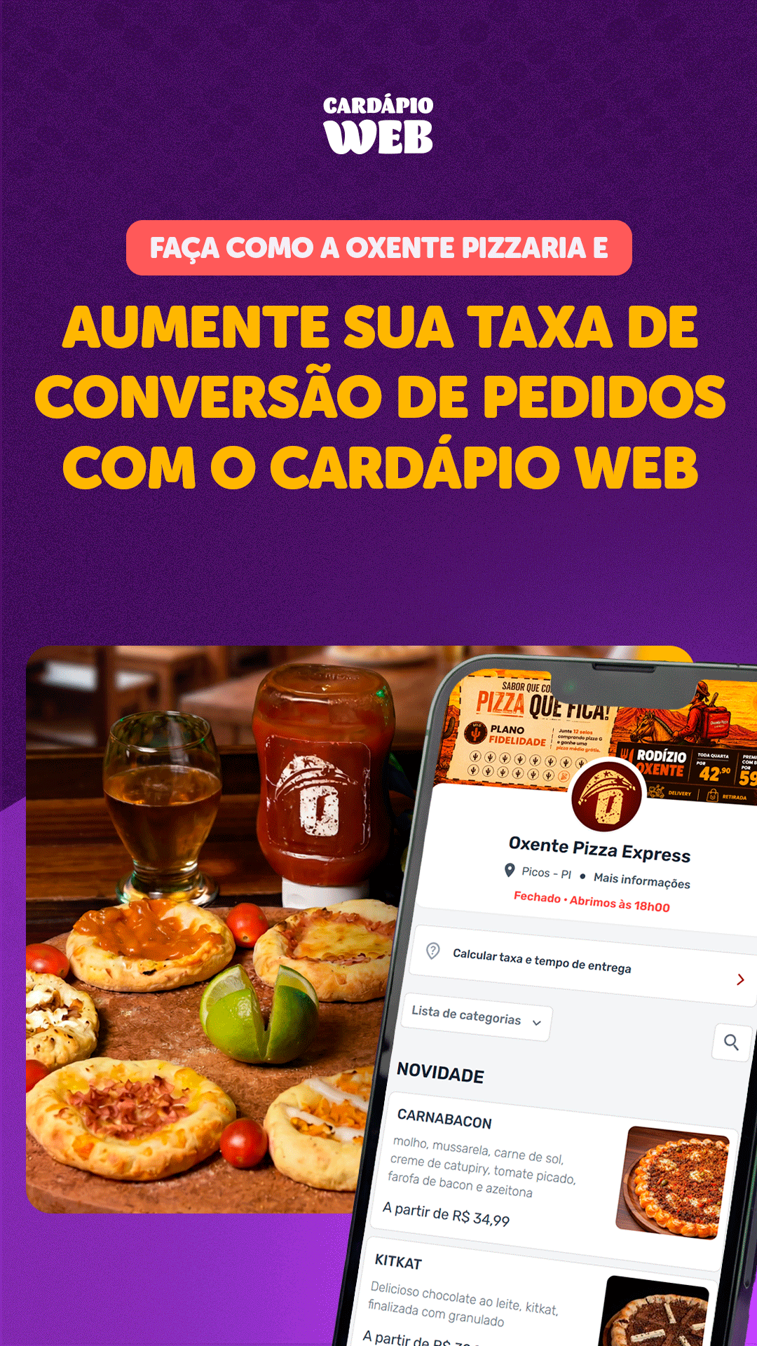 Cardápio Web Facebook ad