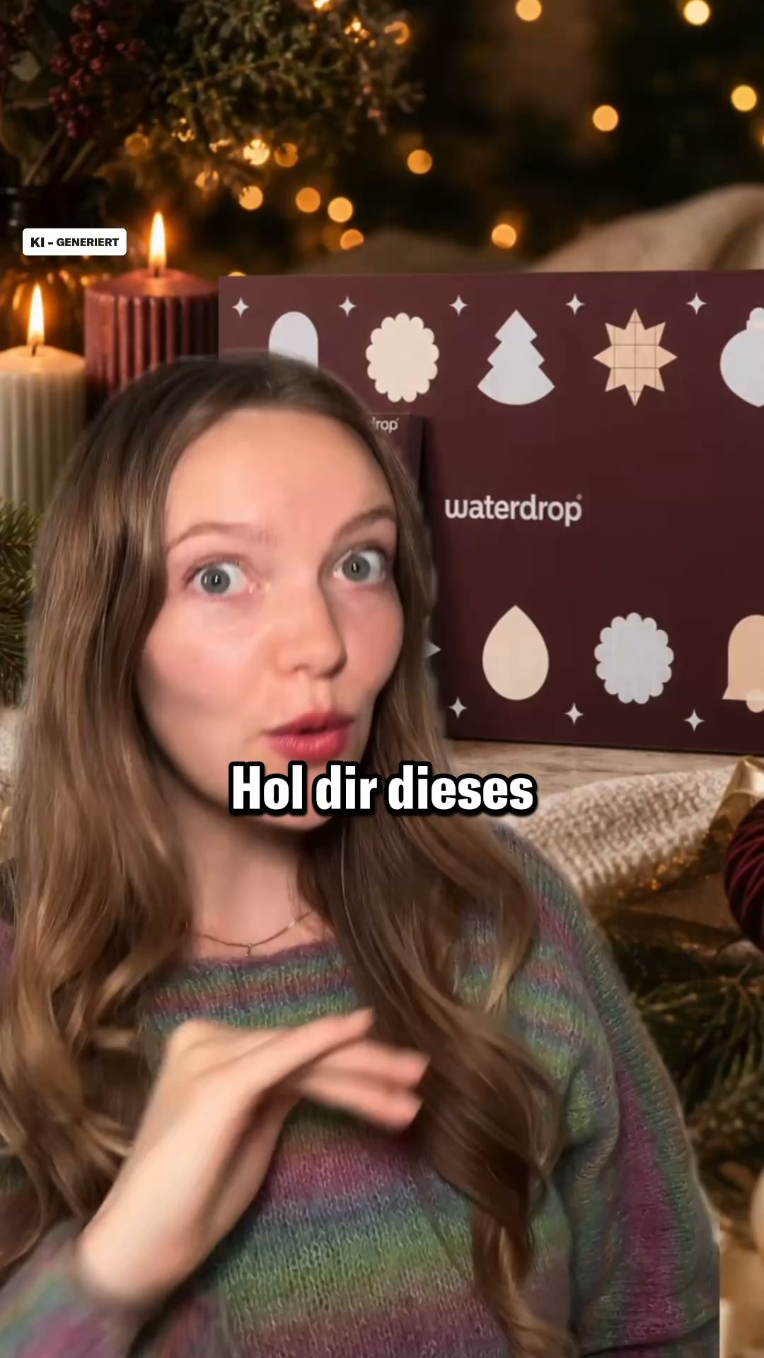 waterdrop Facebook ad: Hol dir festliche Vorfreude mit dem waterdrop…