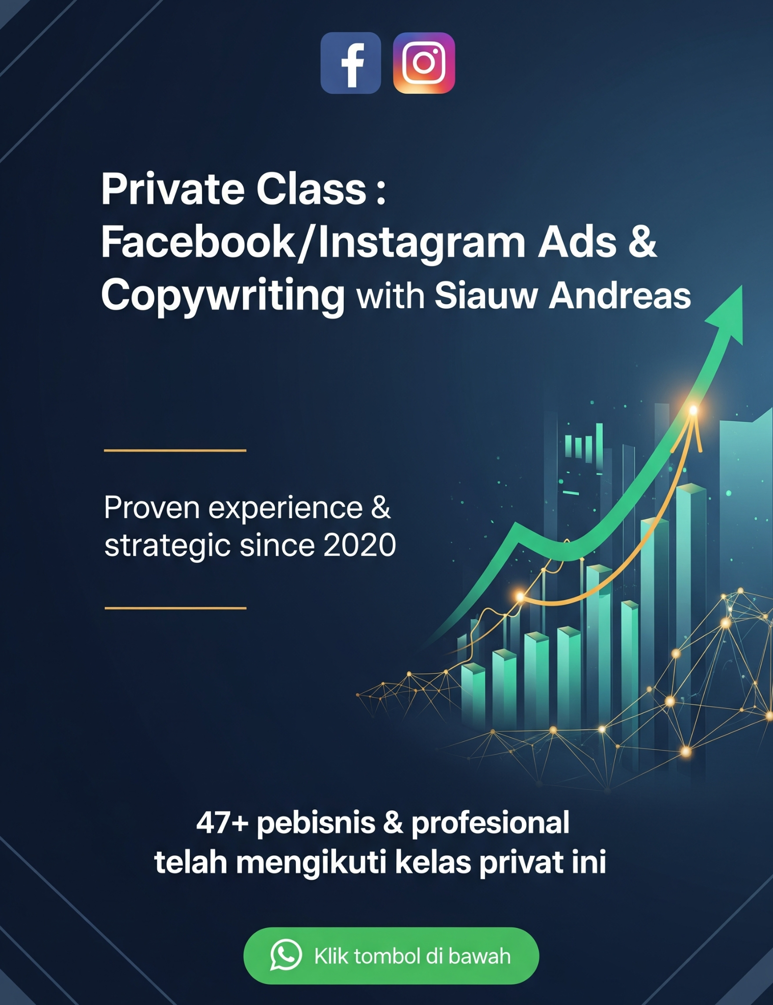 Siauw Andreas Facebook ad: Mau Belajar Copywriting dan FB/Tiktok Ads Secara Privat?
