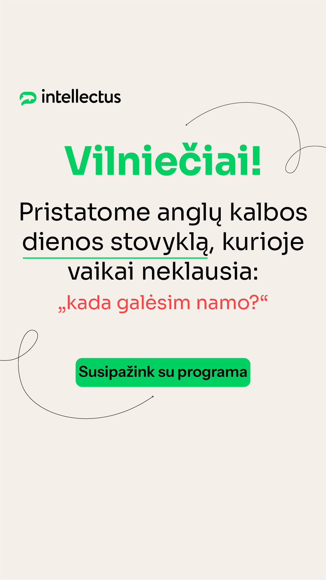 Anglų kalbos mokykla „Intellectus“ Facebook ad