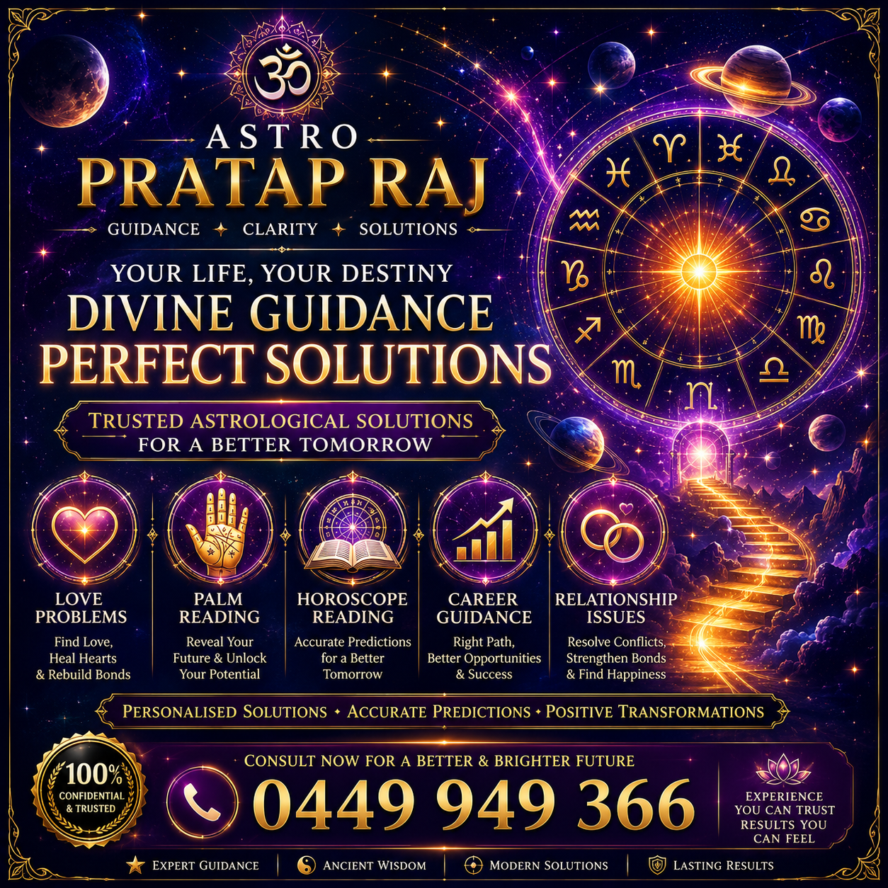 Astro Prathap Raj - Psychic & Spiritual Healer Facebook ad: Trusted Astrologer in Sydney