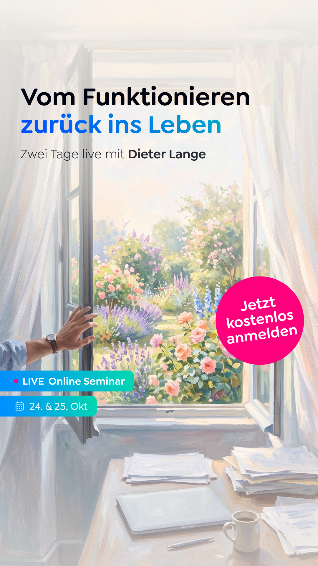 Greator Facebook ad: Online-Seminar am 24. + 25. Oktober