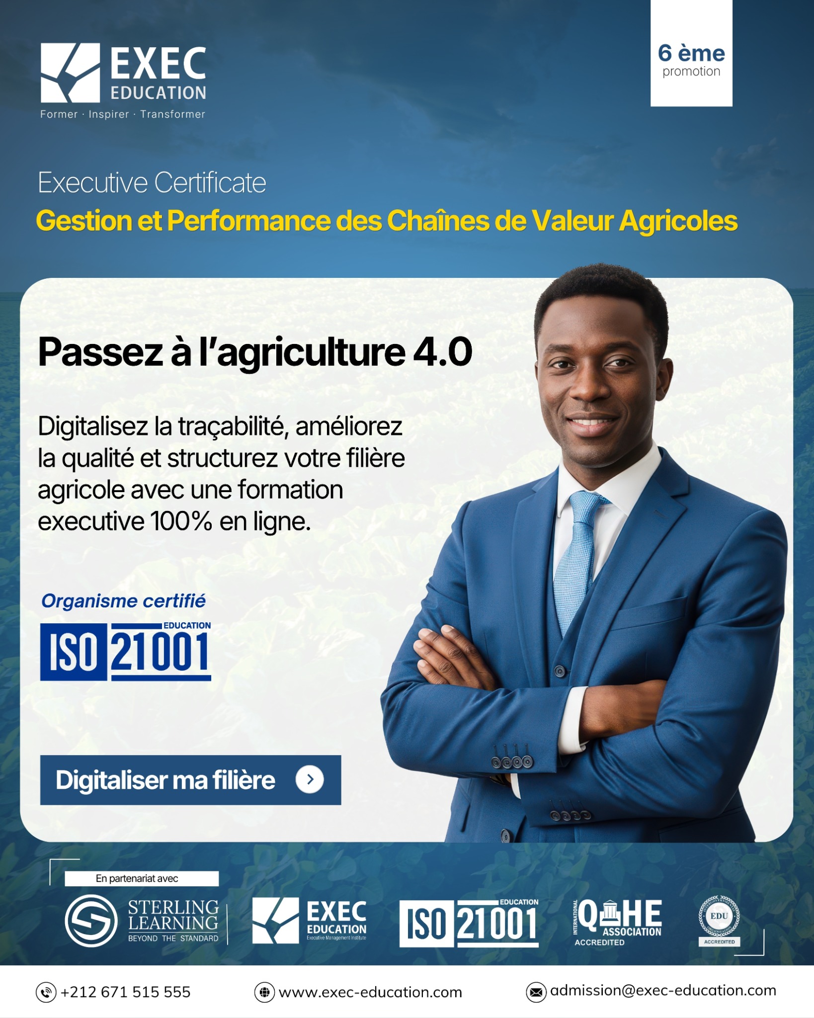 EXEC Education Facebook ad: Digitalisez votre filière