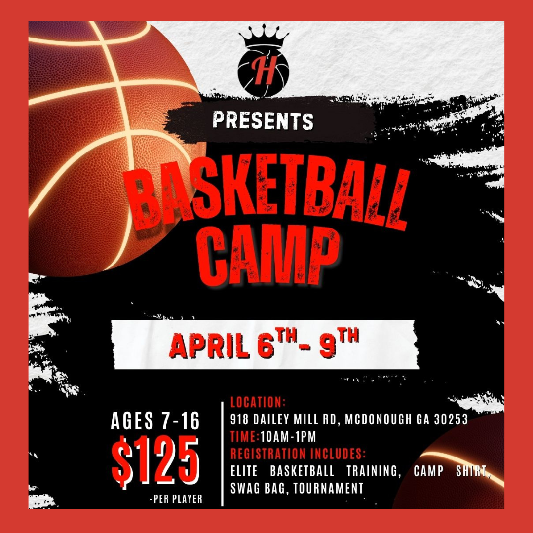 Hawkins Athletics LLC Facebook ad: April Basketball Spring Camp in McDonough
