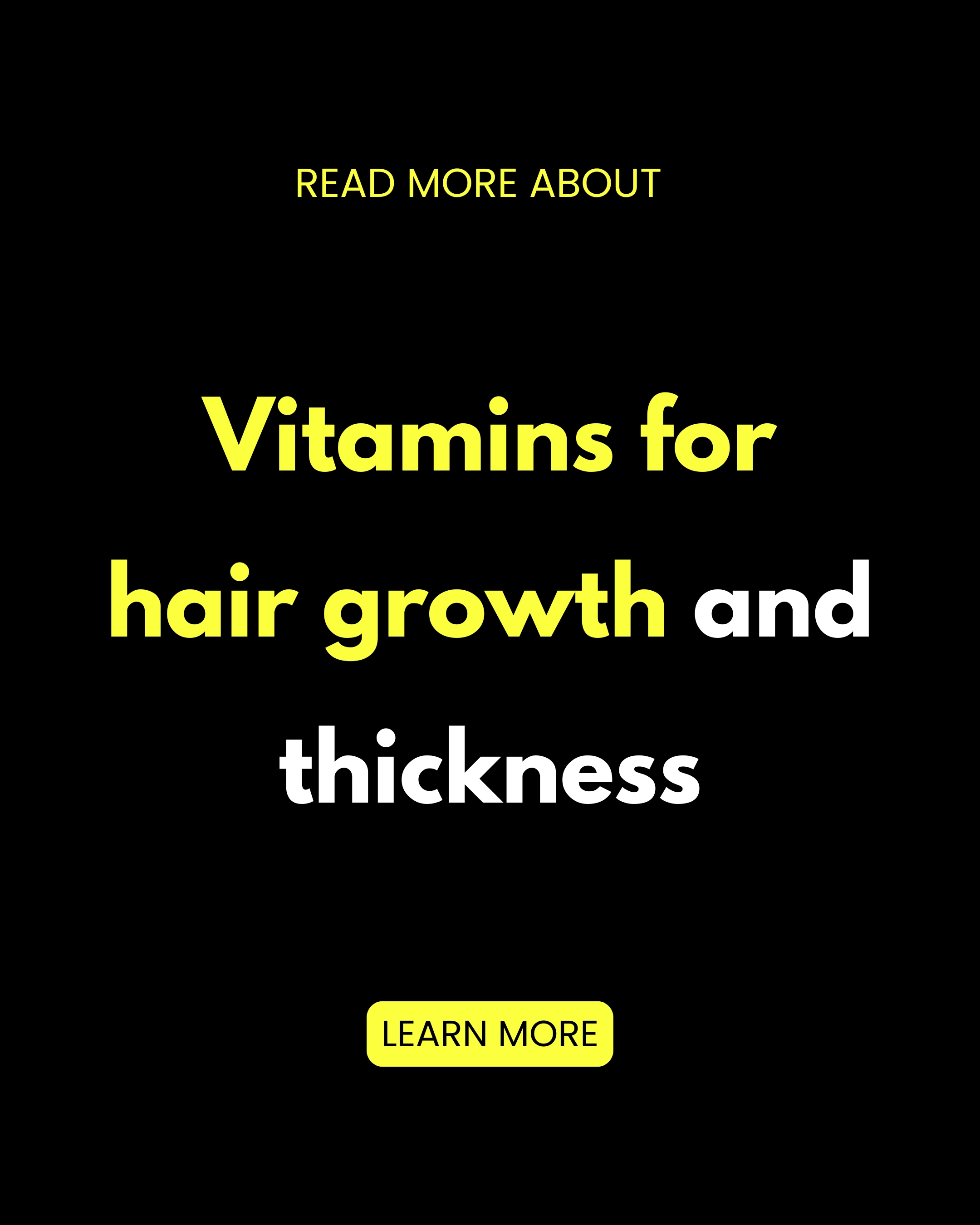 Mindfulness Code Facebook ad: Learn more about vitamins related to hair health