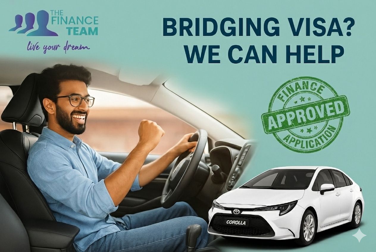 The Finance Team Australia Facebook ad: Bridging Visa Car Loans!