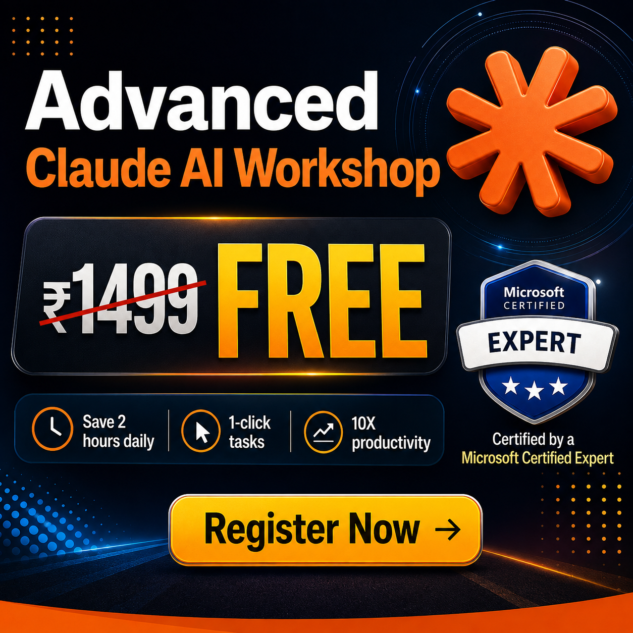 The Claude Club Facebook ad: Free 3-Hour Claude Masterclass, For Job Professionals