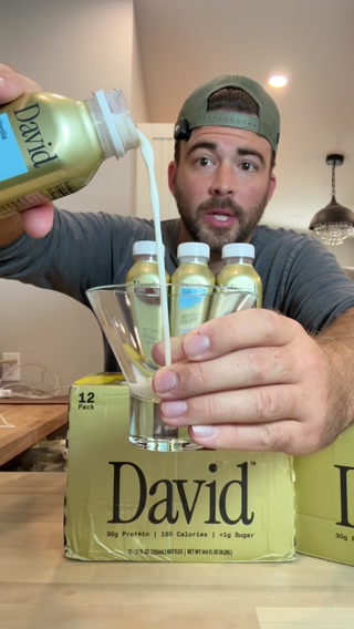 David Protein Facebook ad: 30g Protein. 140-150 Calories. <1g Sugar.