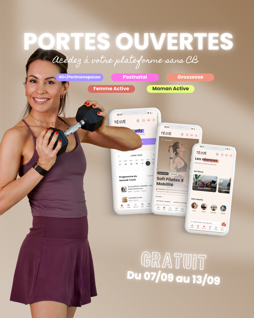 Studio Témé Facebook ad: Portes Ouvertes Studio Témé: 100 % Gratuit!