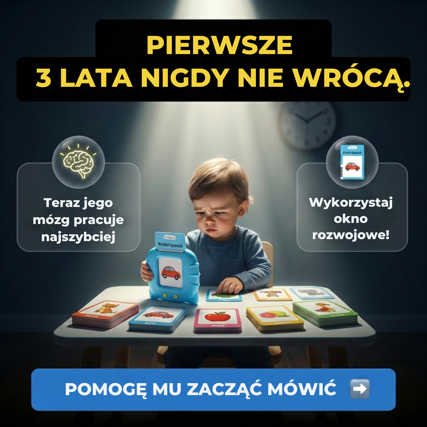 KinderSpeech Facebook ad: Teraz jest najłatwiej pomóc