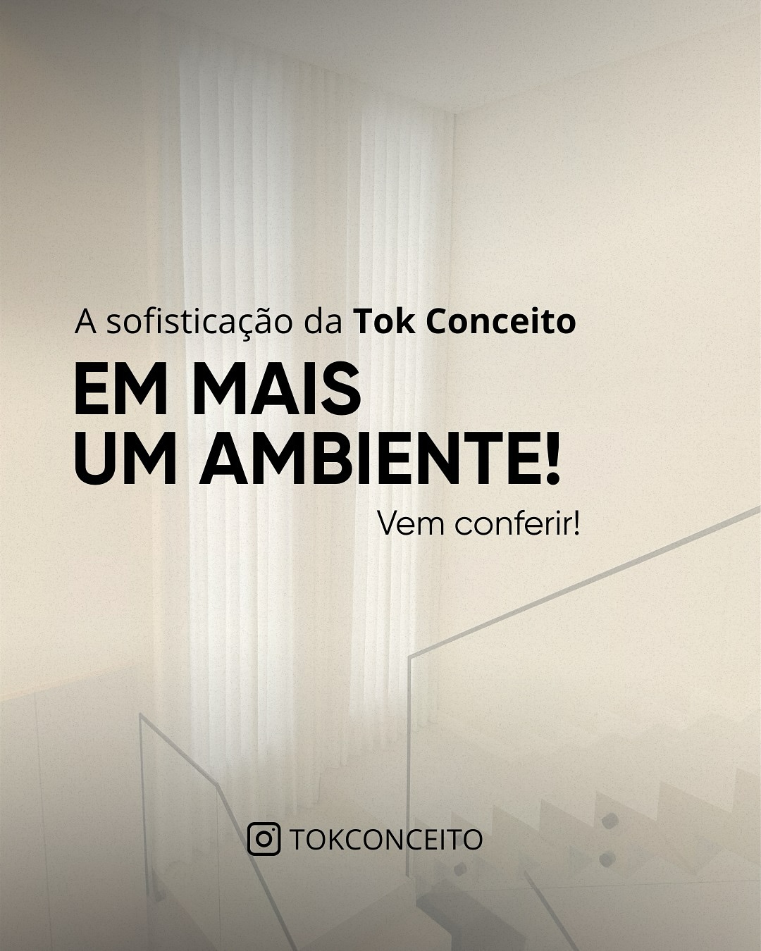 Tok Conceito Decor Facebook ad: As cortinas de linho, em ambientes com pé…