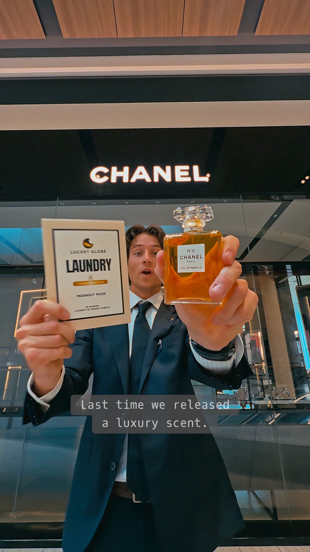 Lucent Globe Facebook ad: Men's Luxury Laundry!