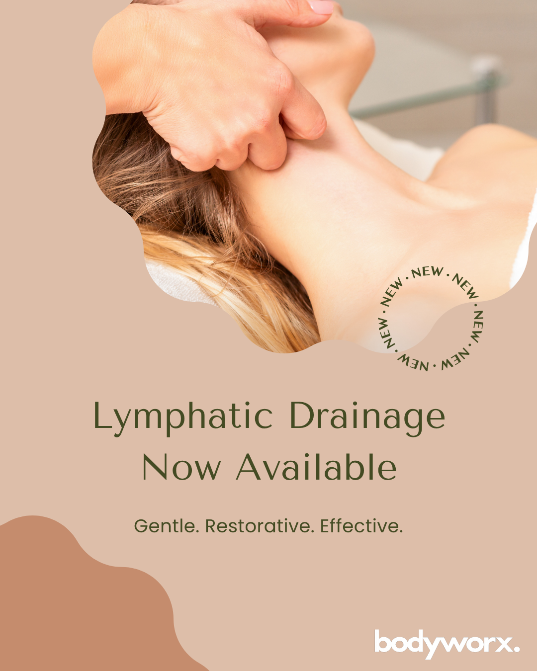 Bodyworx Massage & Myotherapy - Pain Relief & Movement Facebook ad: NEW at Bodyworx, Lymphatic Drainage
