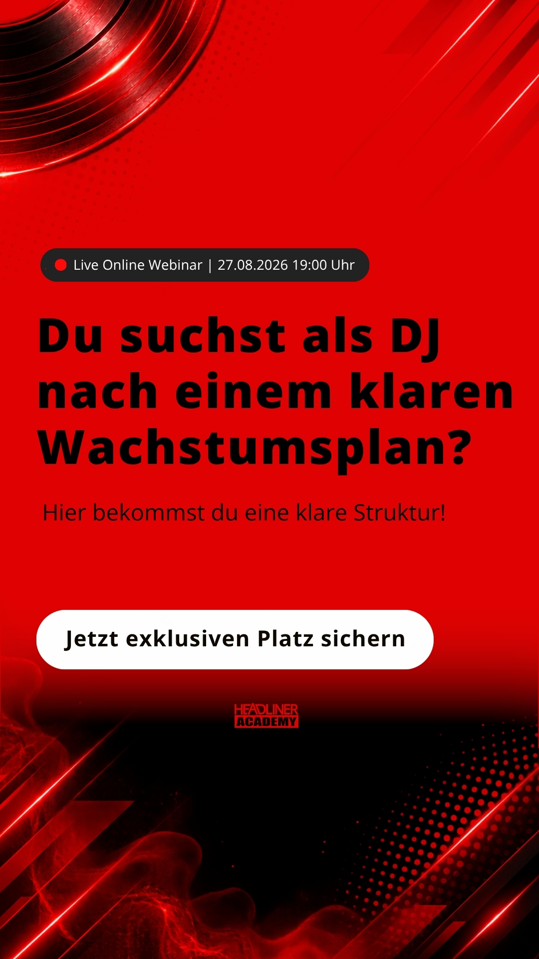 Headliner Academy Facebook ad: Warum viele DJs zu wenig verdienen