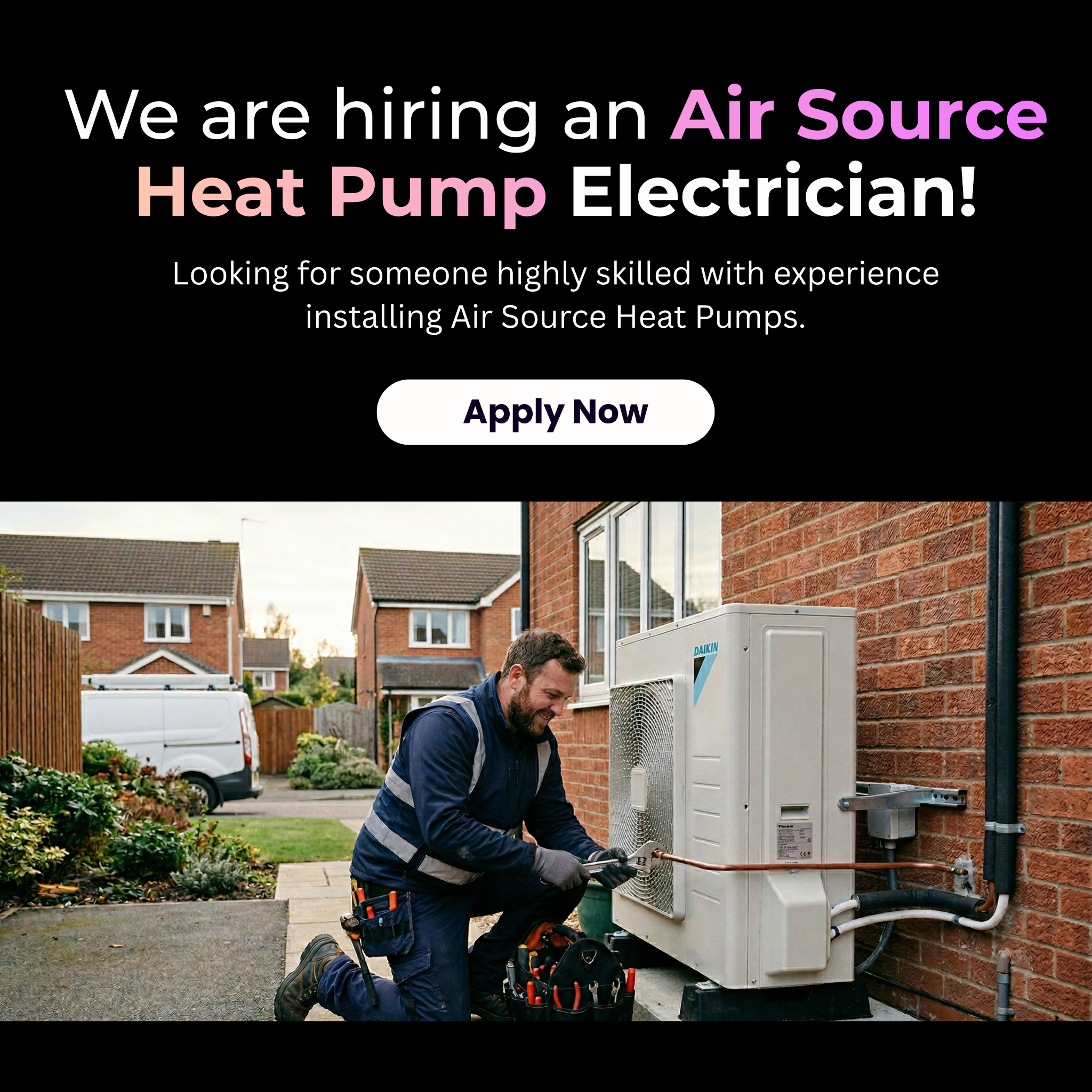 Simple Green Energy Ltd. Facebook ad: Join Our Heat Pump Installation Team