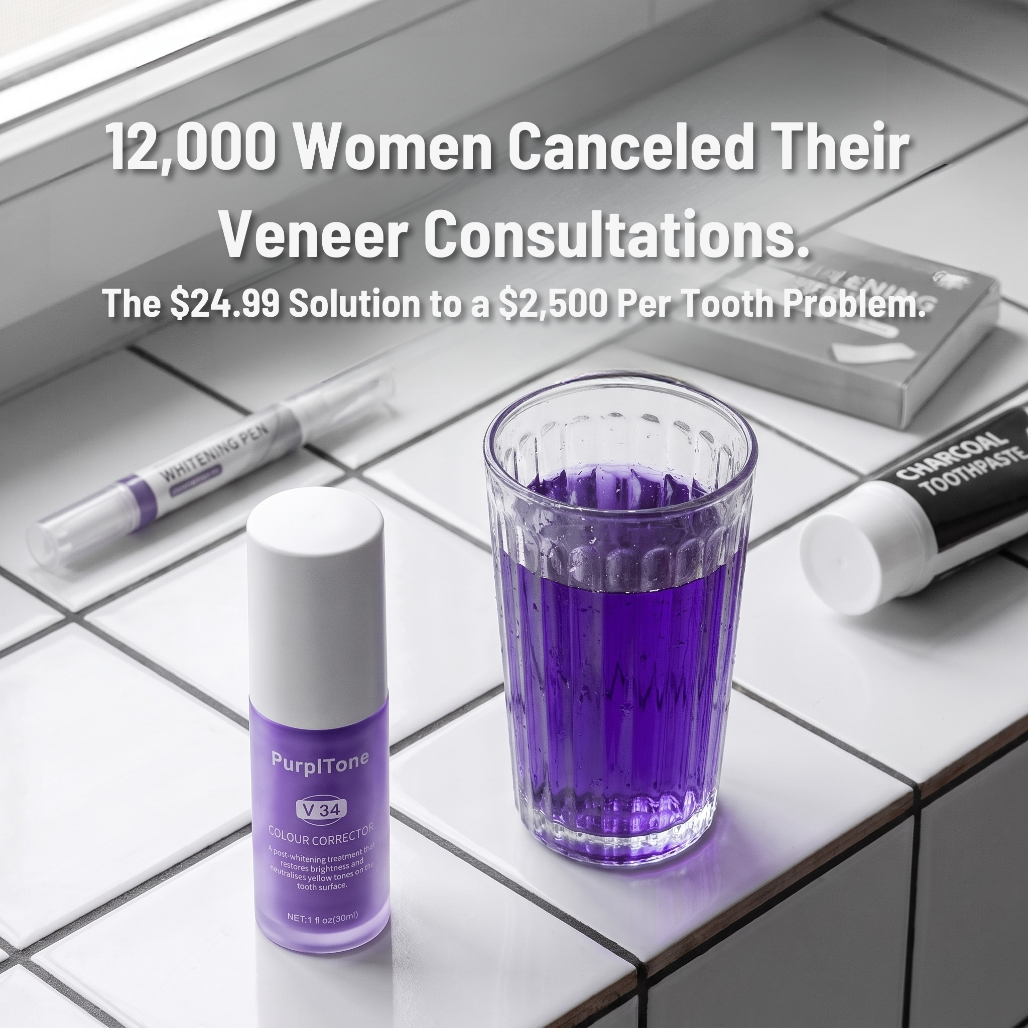 PurplTone Facebook ad: 12,000 Women Canceled Their Veneer Consultations. Here's…