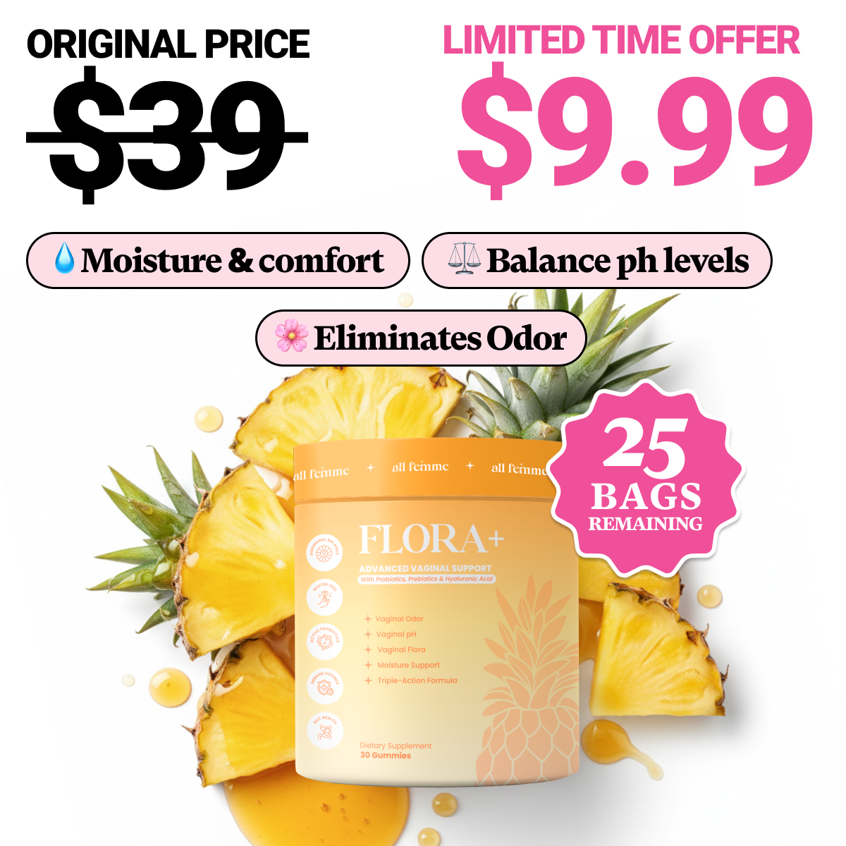 AllFemme Facebook ad: FLASH SALE $9.99 TODAY ONLY