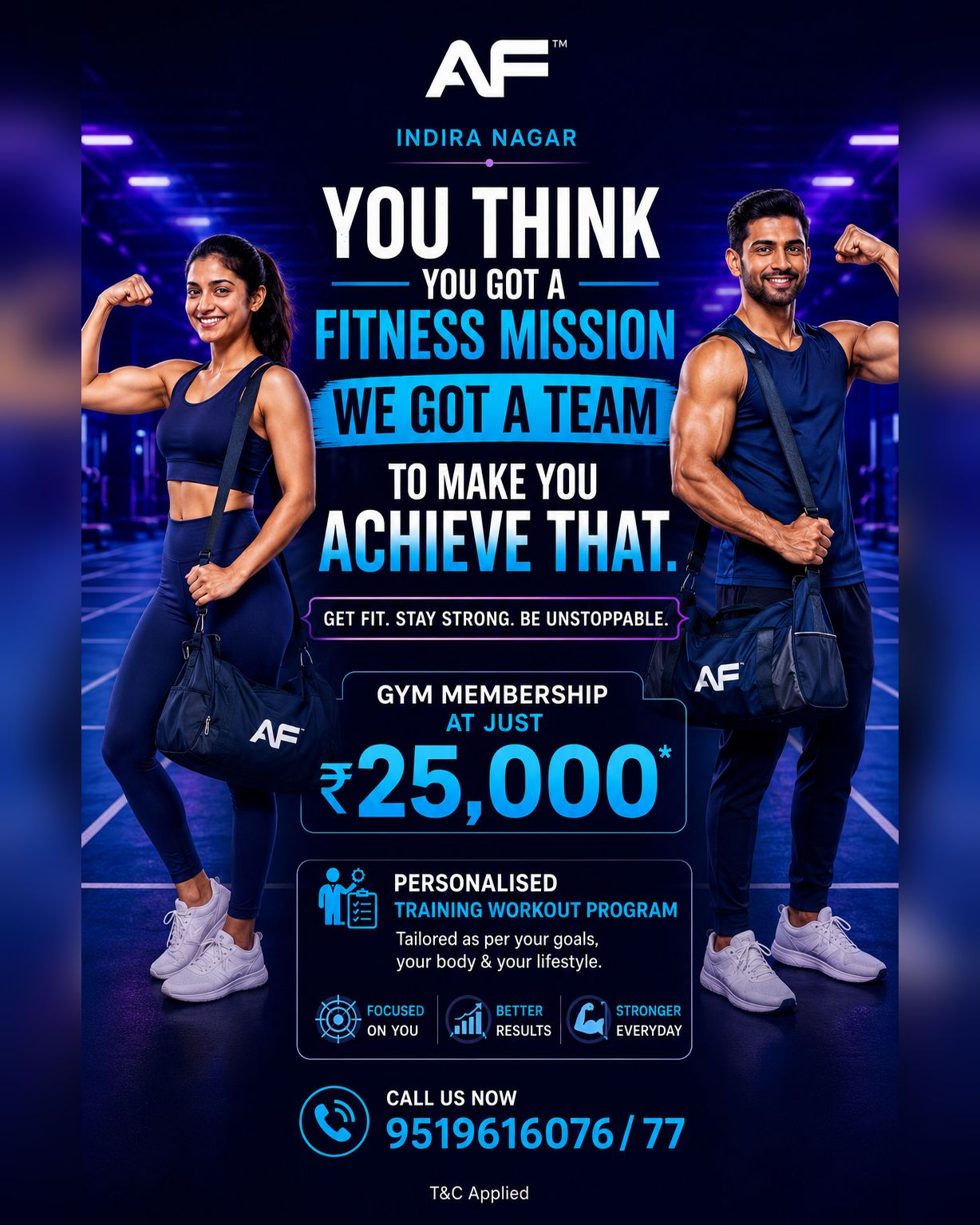 Anytime Fitness Indira Nagar Facebook ad: Achieve your fitness goals now