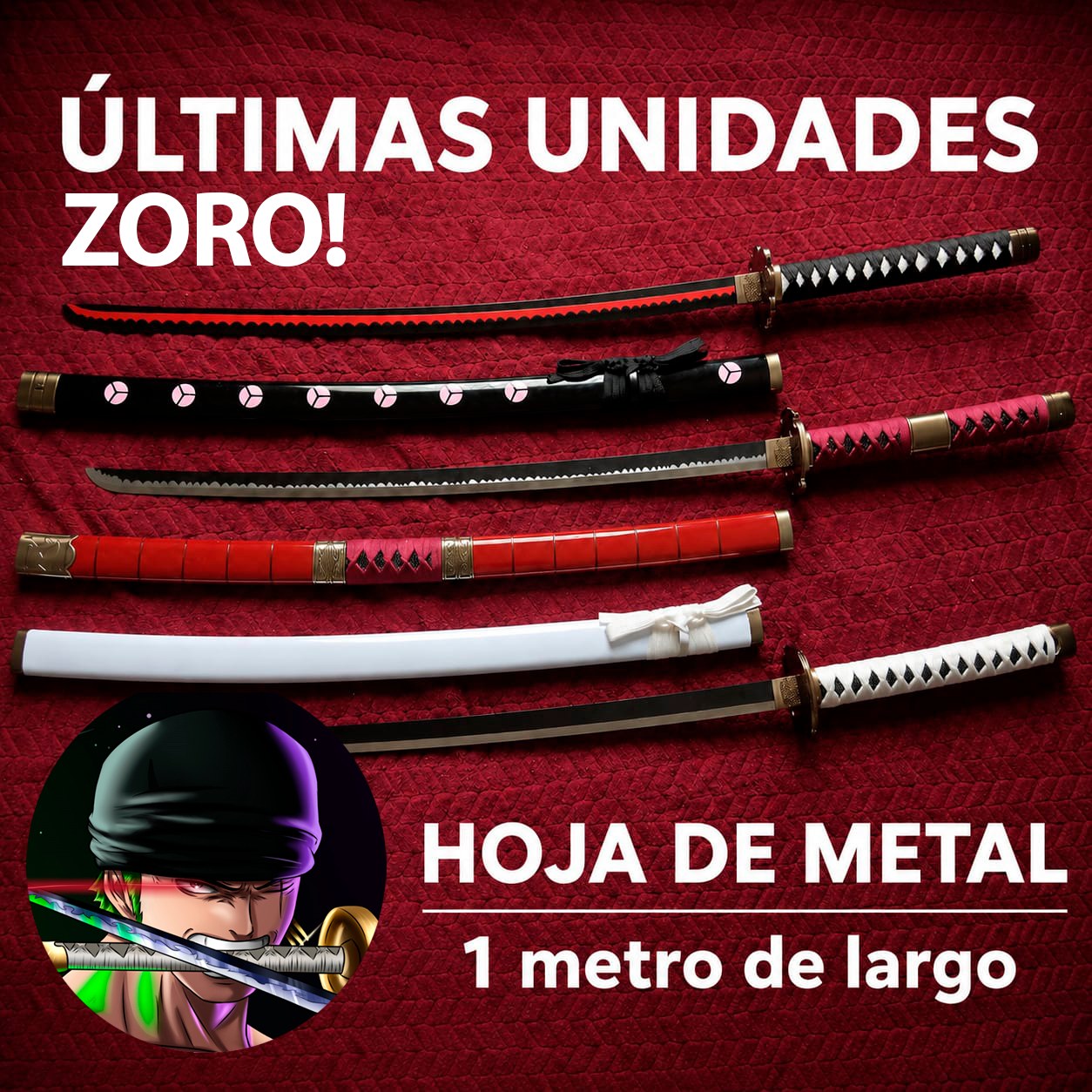 Waifu City Facebook ad: ÚLTIMAS KATANAS! ENTREGA INMEDIATA!