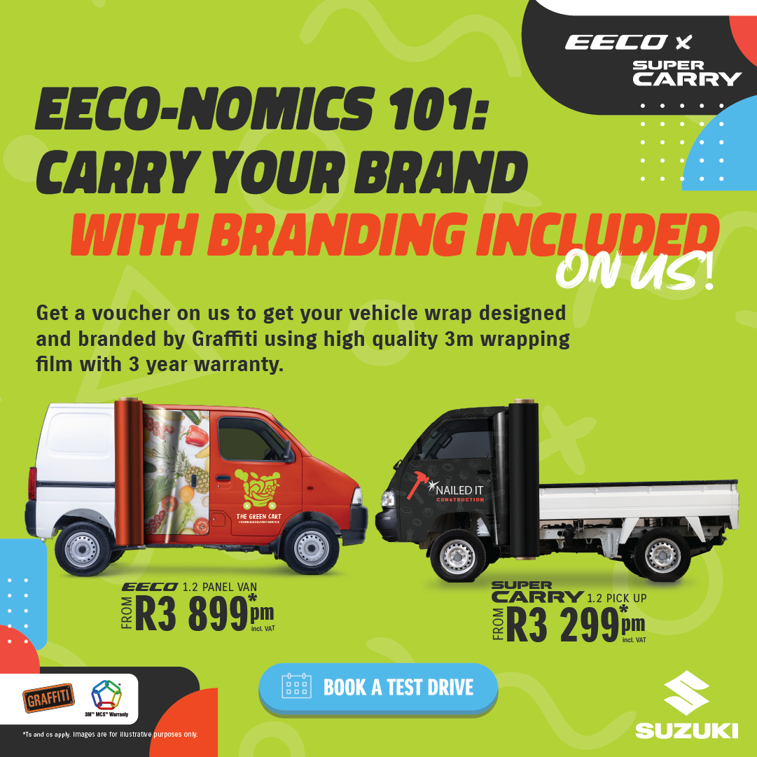Suzuki SA Facebook ad: Drive Your Brand - From R3399 pm