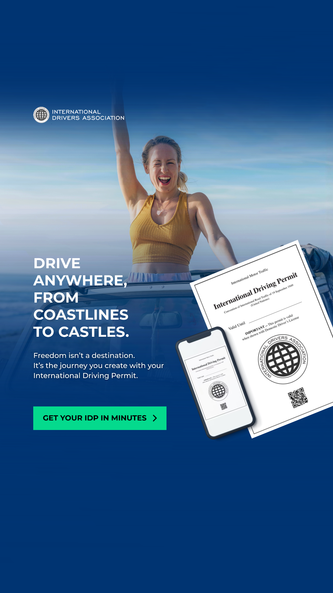 International Drivers Association Facebook ad from Jan 11, 2026