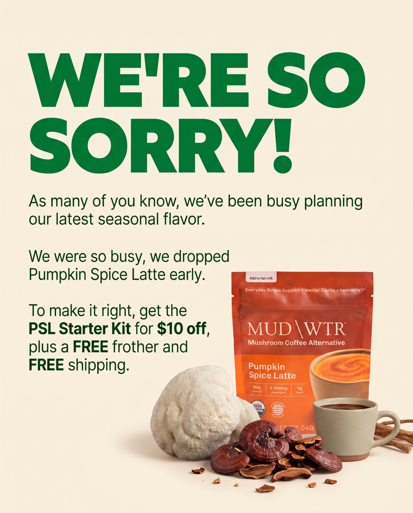 MUD\WTR Facebook ad