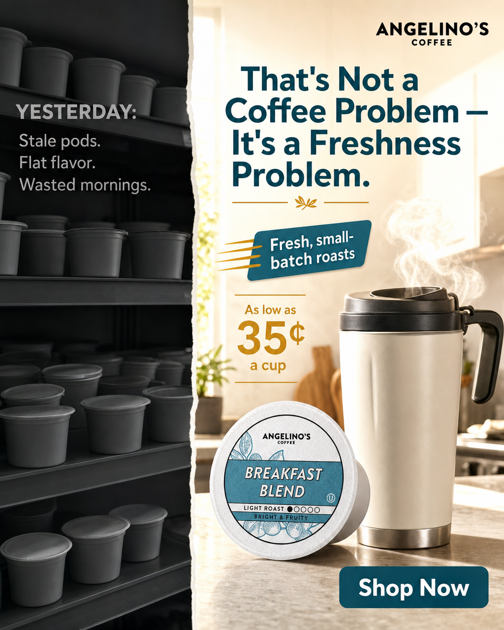 Angelino's Coffee Facebook ad